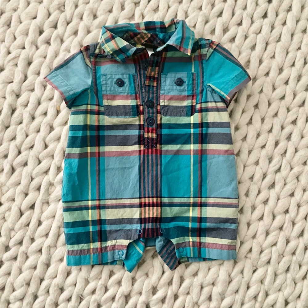 Tea Collection Baby Plaid One Piece